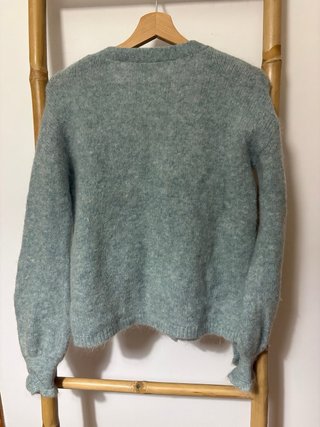 Cardigan Mia Sézane Talla Única Verde Azulado