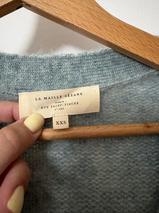 Cardigan Mia Sézane Talla Única Verde Azulado