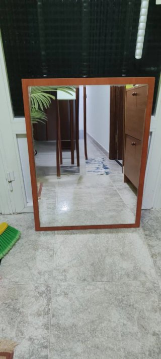 Espejo de madera y cristal