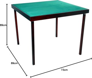 Mesa Poker/Bridge Madera 89x89cm Verde NUEVA
