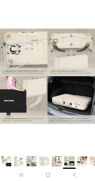 Cama para masajes beige