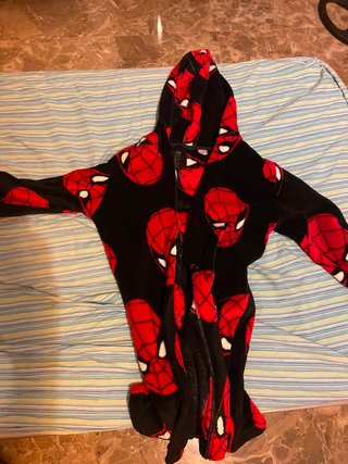 Accappatoio Spiderman Bimbo Nero Rosso