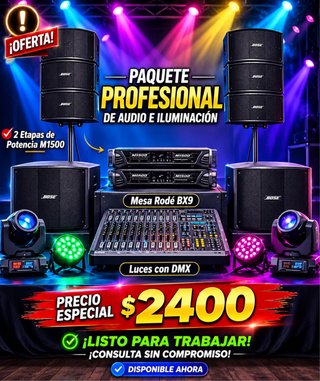 Paquete Profesional Audio e Iluminación