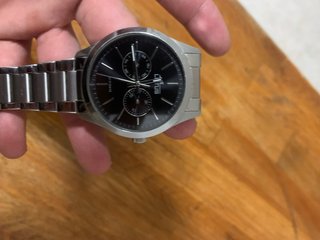 Reloj Lotus Negro y Plateado