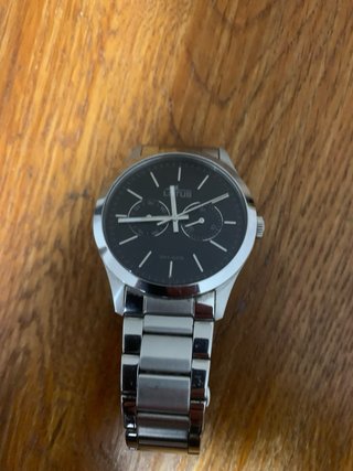 Reloj Lotus Negro y Plateado