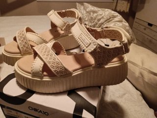Sandalias Chika10 Beige/Blanco roto Talla 37