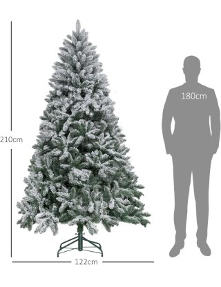 Árbol de Navidad verde y blanco