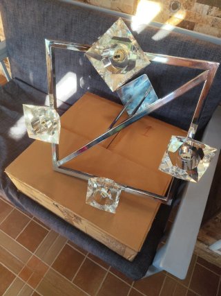 Lámpara de diseño cristal y metal