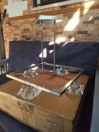 Lámpara de diseño cristal y metal