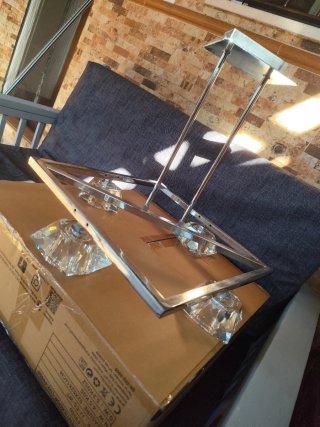 Lámpara de diseño cristal y metal
