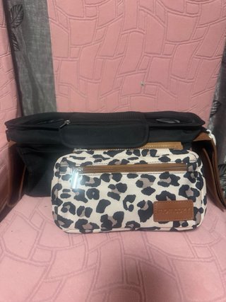 Bolso para cochecito de bebé con estampado de leop