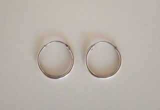 PENDIENTES PLATA DE LEY - AROS 1,8 CM - NUEVOS