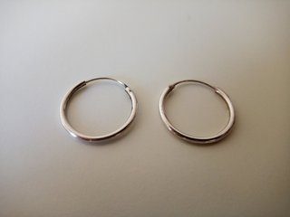 PENDIENTES PLATA DE LEY - AROS 1,8 CM - NUEVOS