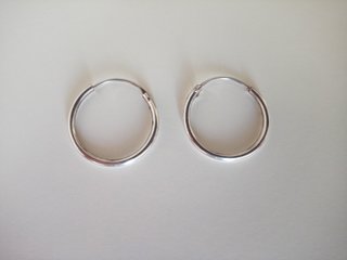 PENDIENTES PLATA DE LEY - AROS 1,8 CM - NUEVOS