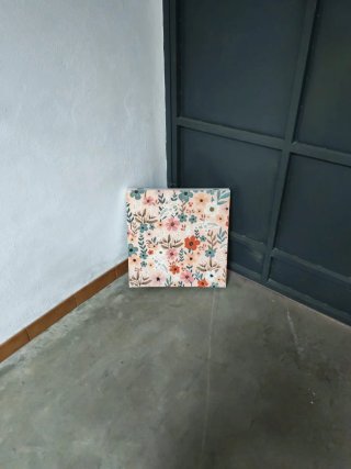 Cuadro decorativo para plomillos luz con flores