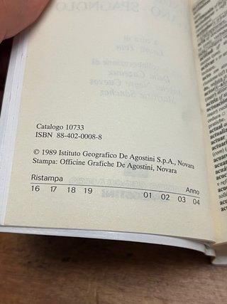 Dizionario tascabile spagnolo