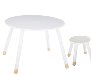 Mesa infantil redonda + 2 taburetes, marca UNIT