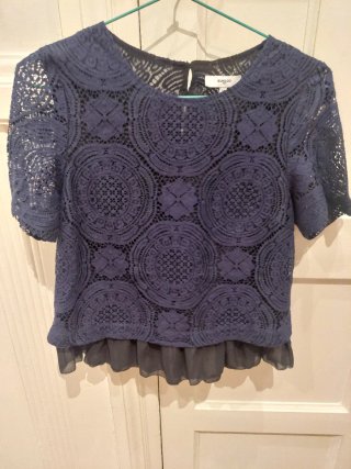 Blusa encaje y gasa BUNGOS Talla S