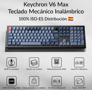 Teclado Mecánico Keychron V6 MAX Wireless Gaming