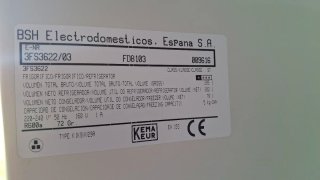 Frigorifico nevera Balay