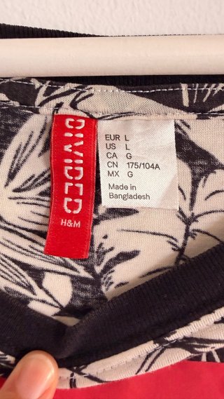 Camiseta corta estampada H&M