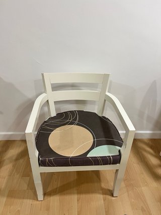 Mesa escritorio tocador blanca y madera