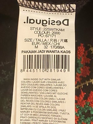 Blusa Desigual M Mangas Bordadas