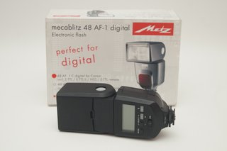 Metz Mecablitz 48 AF-1 Digital Flash. HSS. Canon.