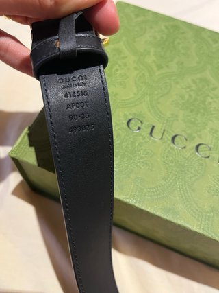Cinturón Gucci GG Marmont Piel Negra 90/36