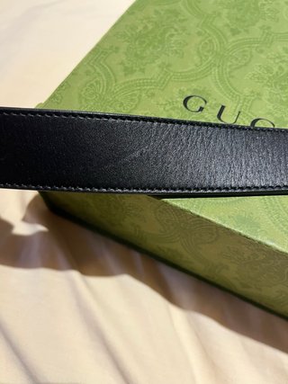 Cinturón Gucci GG Marmont Piel Negra 90/36