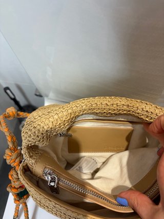 Bolso Desigual Rafia Mediano Hombro y Bandolera