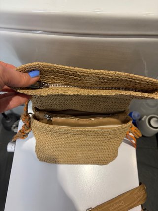 Bolso Desigual Rafia Mediano Hombro y Bandolera