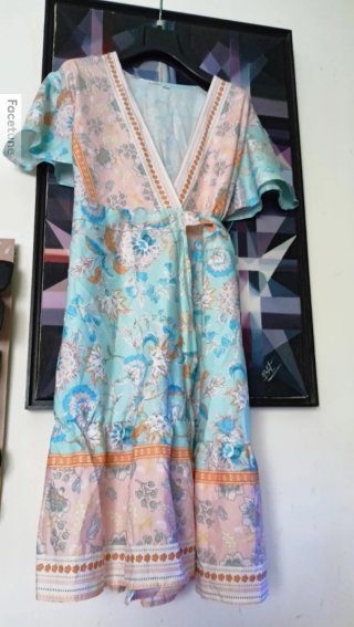 Vestido cruzado estampado floral