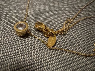 Collar Lotus Circonita Baño Oro Nuevo