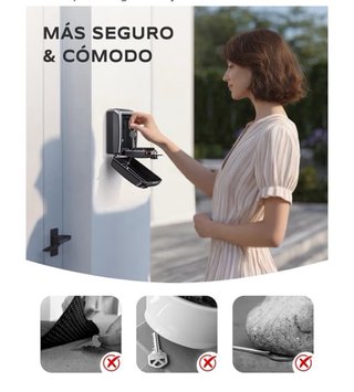 Caja Seguridad Llaves Exterior Combinación 12 Dígi