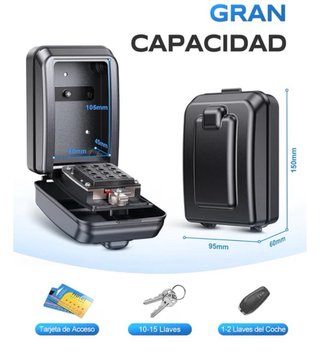 Caja Seguridad Llaves Exterior Combinación 12 Dígi