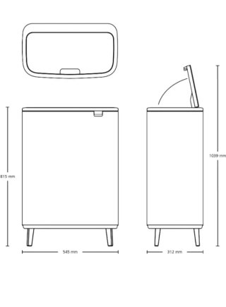 Cubo de basura con patas 2 x 30L Brabantia