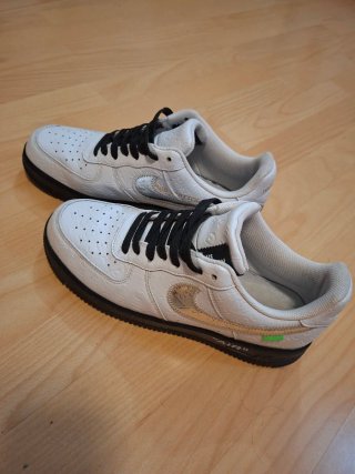 Nike Air Force 1 Custom plata Blanco