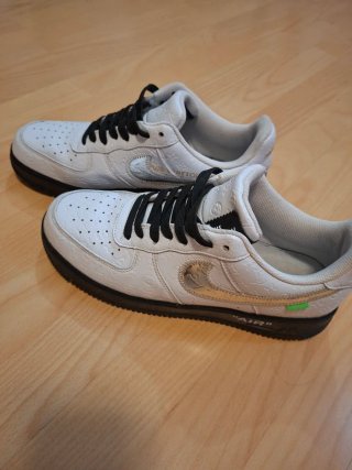 Nike Air Force 1 Custom plata Blanco