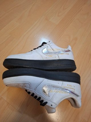 Nike Air Force 1 Custom plata Blanco