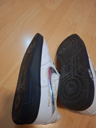 Nike Air Force 1 Custom plata Blanco