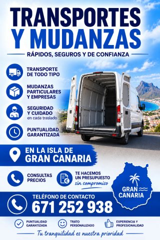 Mudanzas y transportes en Gran Canaria