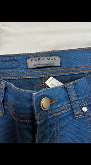 Pantalones Zara Hombre Azules
