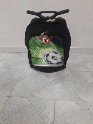 Mochila con ruedas y correas