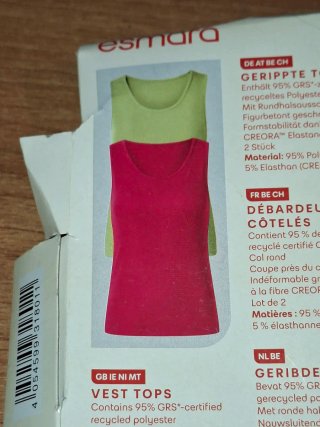 2 Camisetas Esmara Canale Talla M 40/42