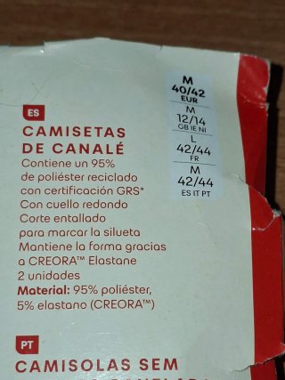 2 Camisetas Esmara Canale Talla M 40/42