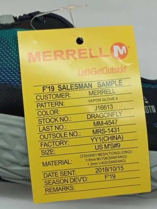 Merrell Vapor Glove 4 Scarpe Blu/Verde