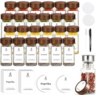 35 Frascos de Vidro para Especiarias