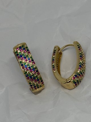 Pendientes Oro Laminado 14k Multicolor