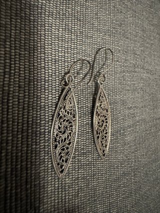 Pendientes Plata Diseño Calado Elegantes
